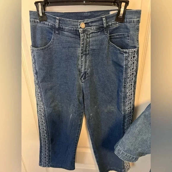 Vintage | Lafei Nier | Embellished Western Denim 2 Piece Set | Size  M [83] - Picture 5 of 13